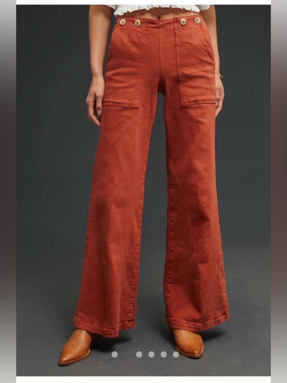 Pilcro Anthropologie Women’s High Rise Utility Jeans Rust - 29